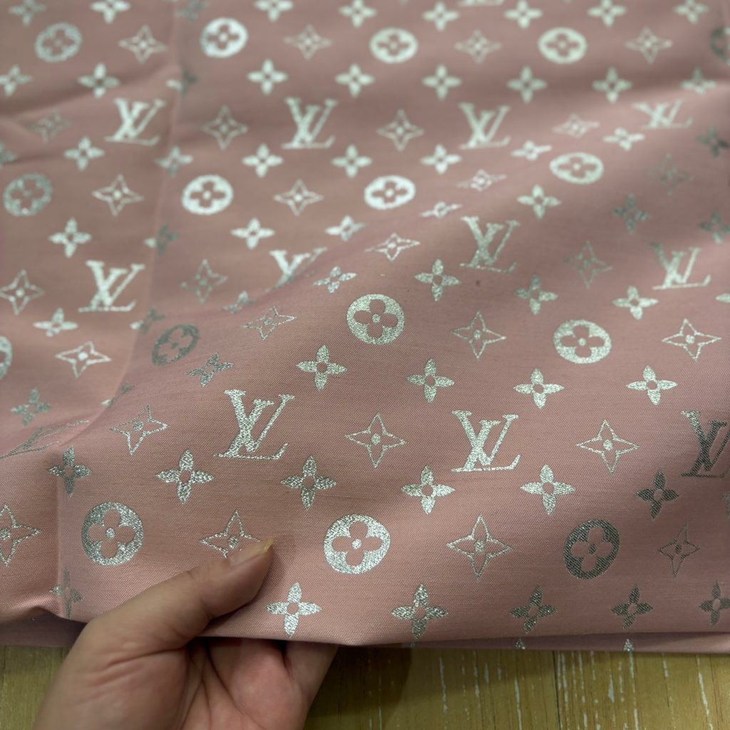 L32 Shimmer Blue & Pink Jacquard Fabric editorial product context 3