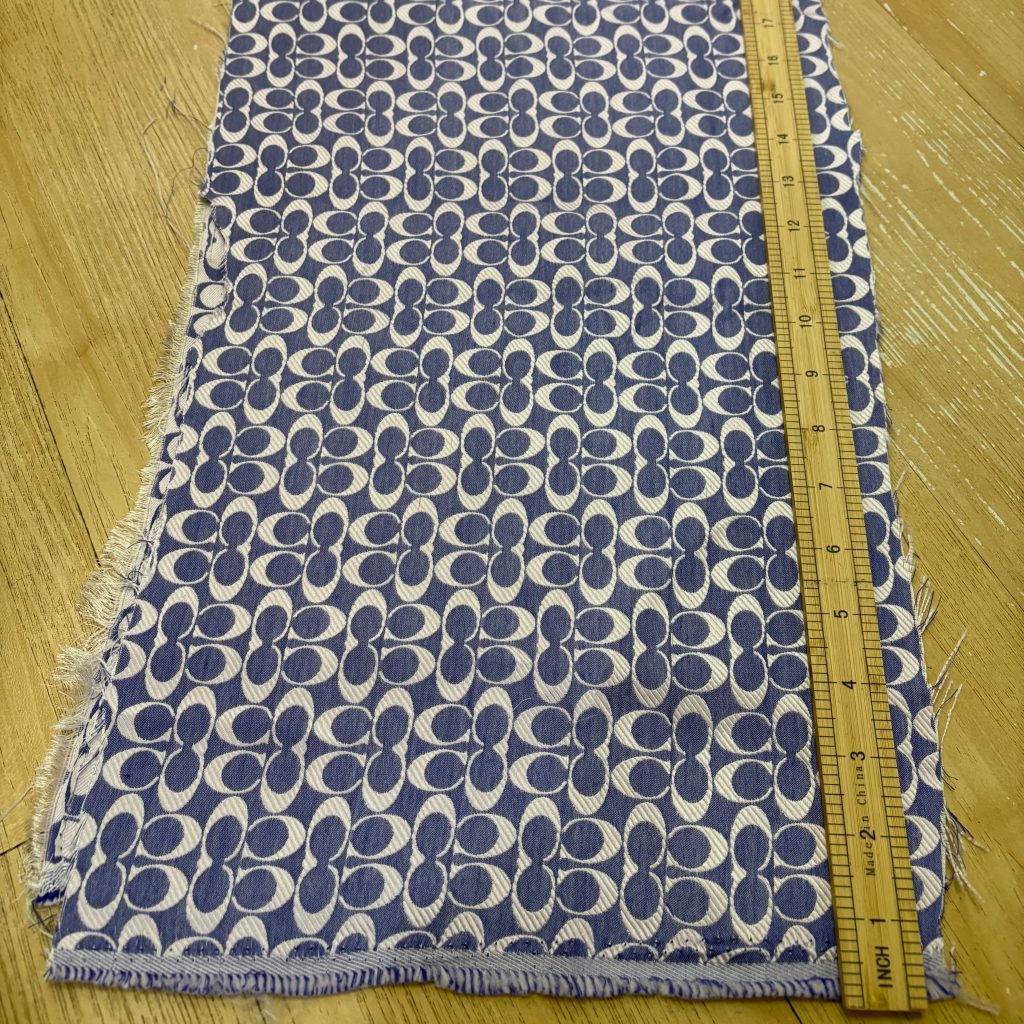 C07 Jacquard Fabric Purplish Blue Mini Monogram editorial product context 3