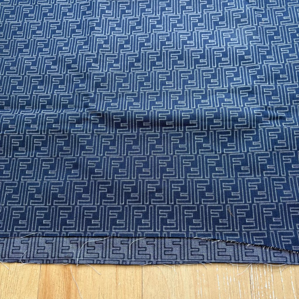 F13 Jacquard Denim Fabric Blue editorial product context 3