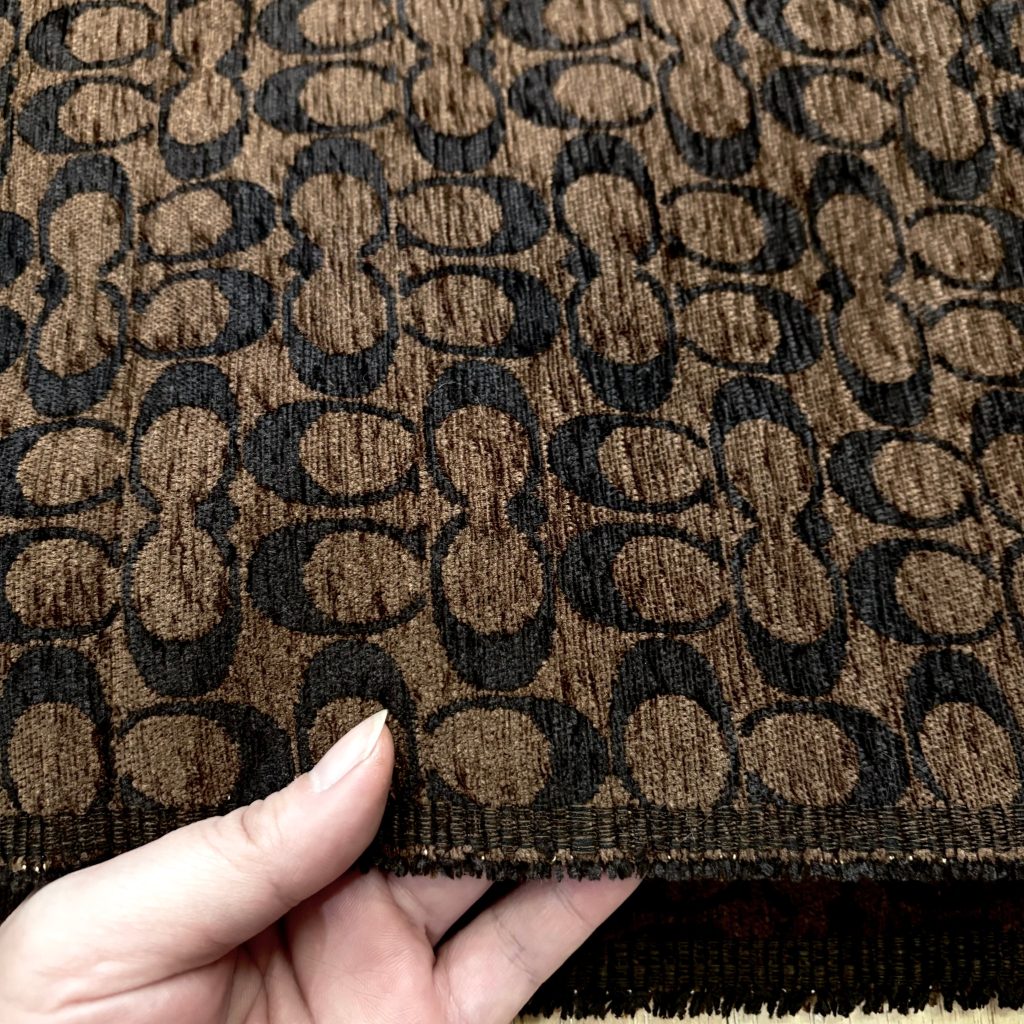 C08 Chenille Jacquard Fabric Brown editorial product context 1
