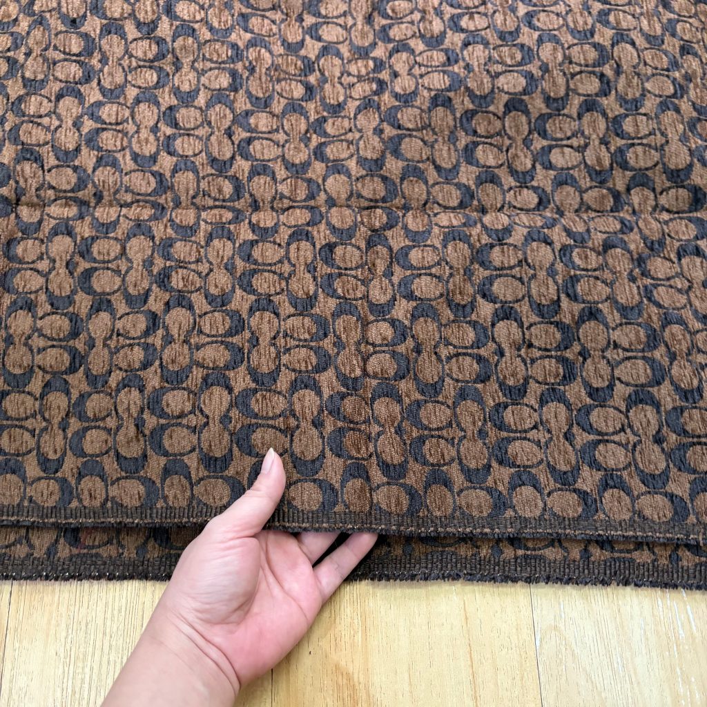 C08 Chenille Jacquard Fabric Brown editorial product context 3