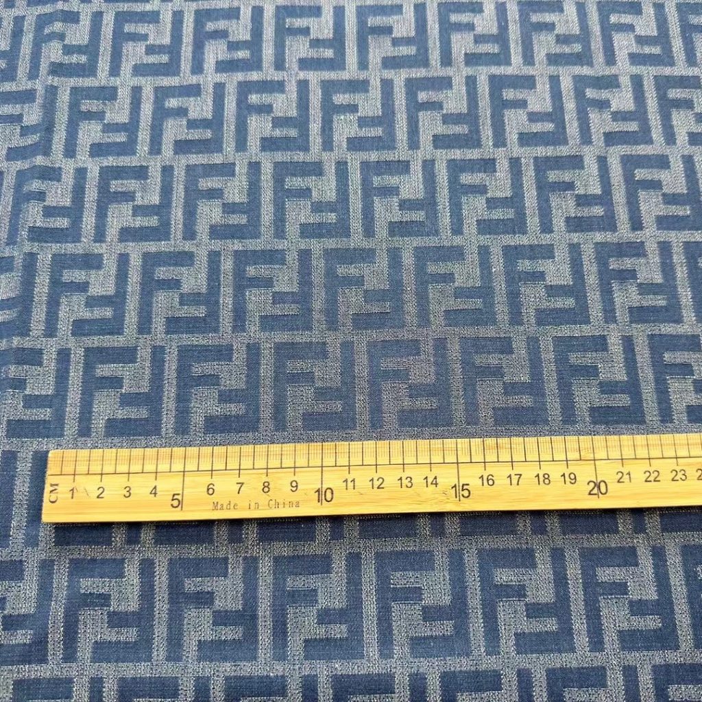 F12 Jacquard Denim Fabric Blue editorial product context 2