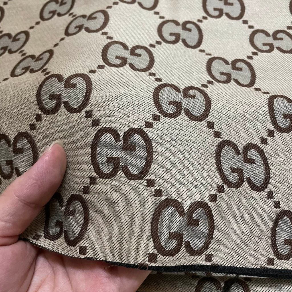 G28 Jacquard Fabric Khaki Large GG editorial product context 1