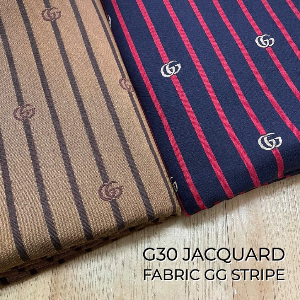 G30 Jacquard Fabric Stripe Taupe and Black editorial product context 1