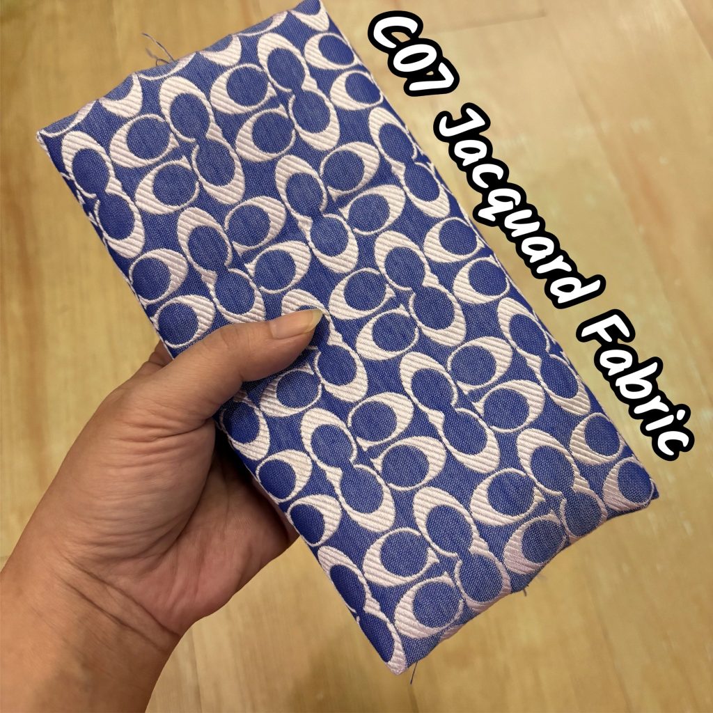 C07 Jacquard Fabric Purplish Blue Mini Monogram editorial product context 1
