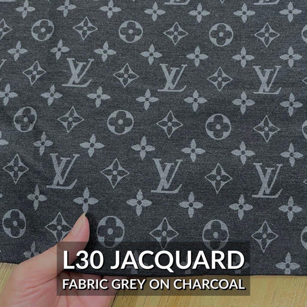 L30 Jacquard Fabric Grey on Charcoal editorial product context 1