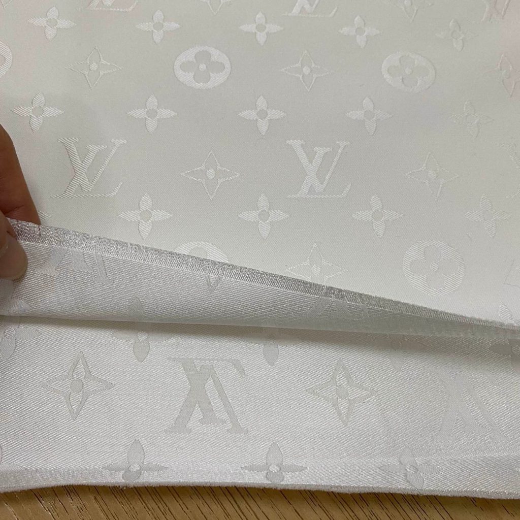 L14 Jacquard Fabric White editorial product context 2