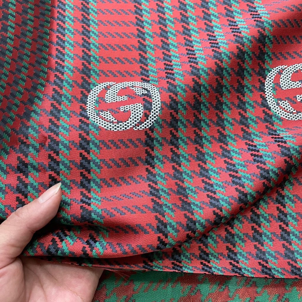 G29 Jacquard Fabric Plaid Red Green editorial product context 2
