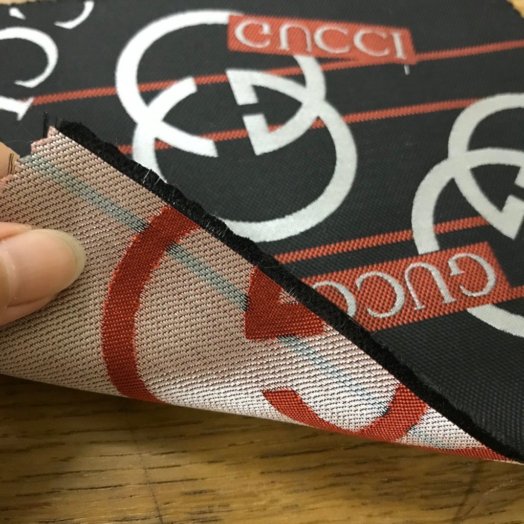G02 Fabric Jacquard Fabric Black Red White Brocade Fabric editorial product context 2