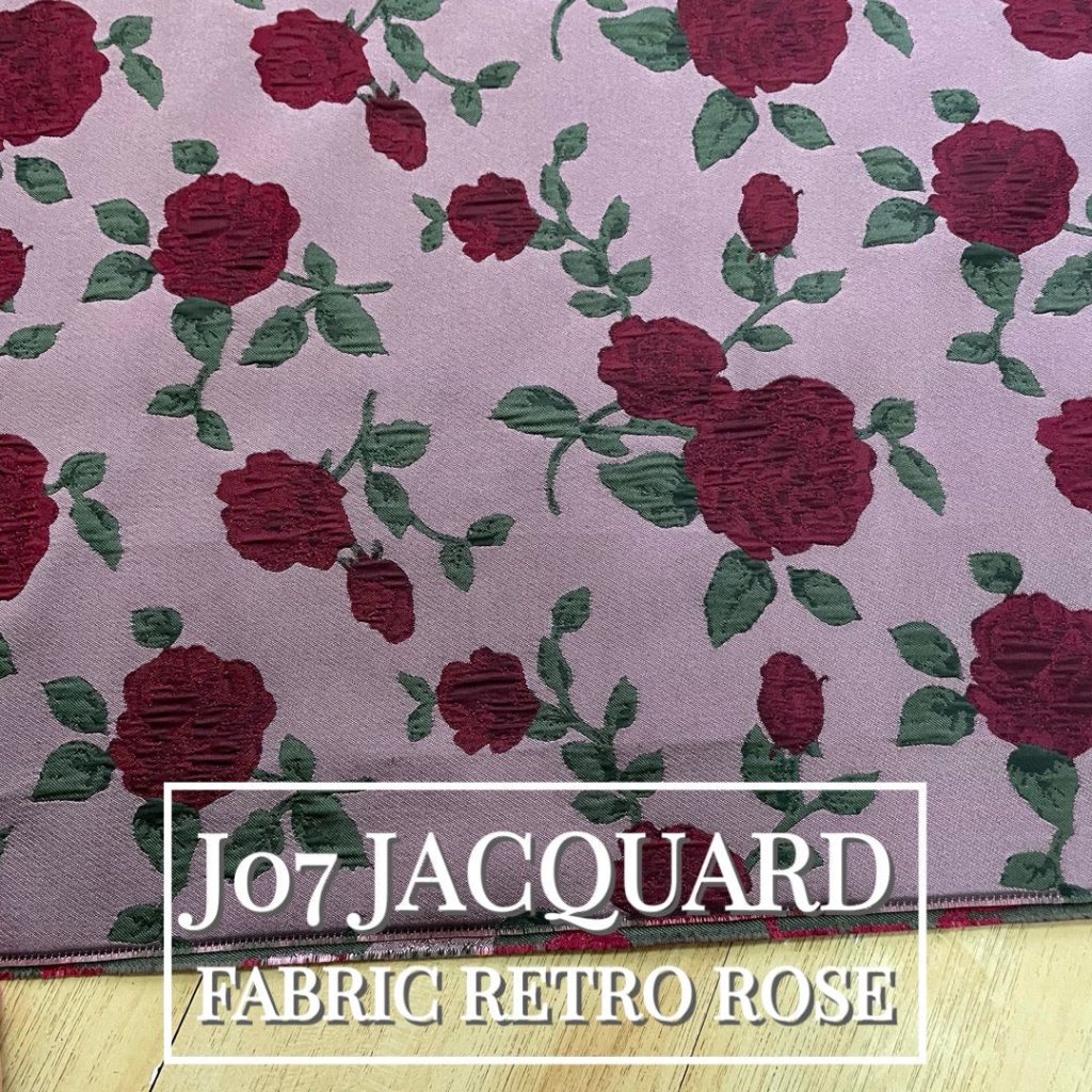 J07 Jacquard Fabric Retro Rose editorial product context 1