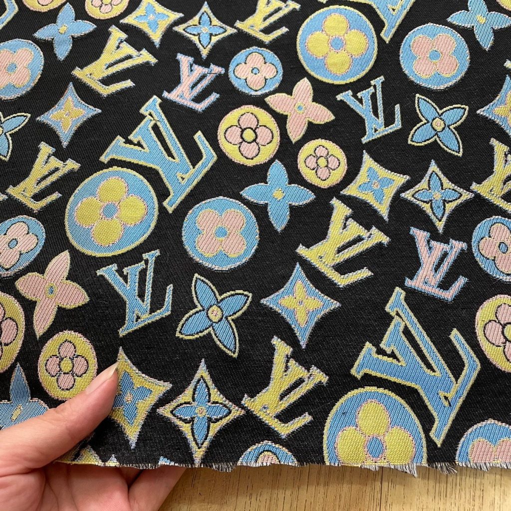 L29 Jacquard Fabric Irregular on Navy editorial product context 1