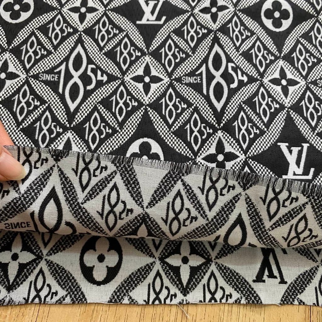 L15 Jacquard Fabric SINCE 1854 Black and White editorial product context 2