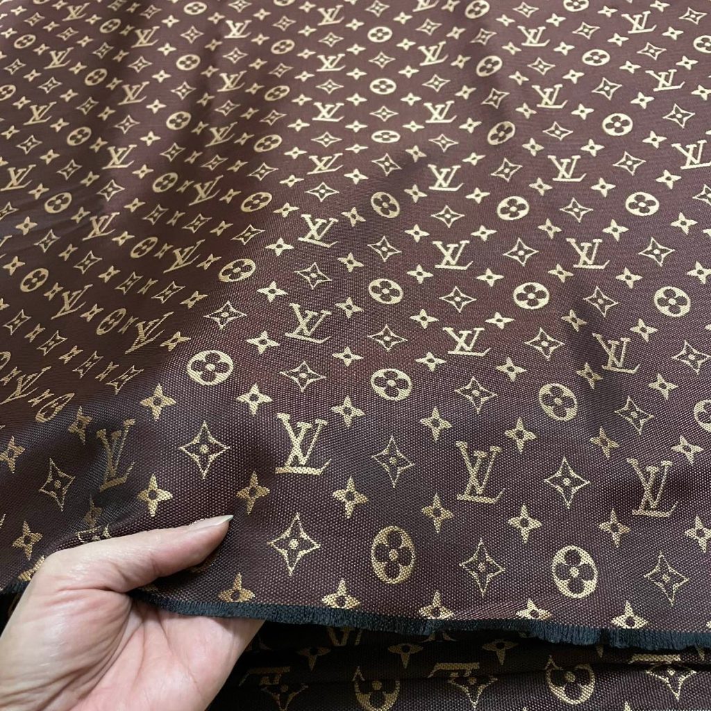 L17 Jacquard Fabric Brown and Red editorial product context 3