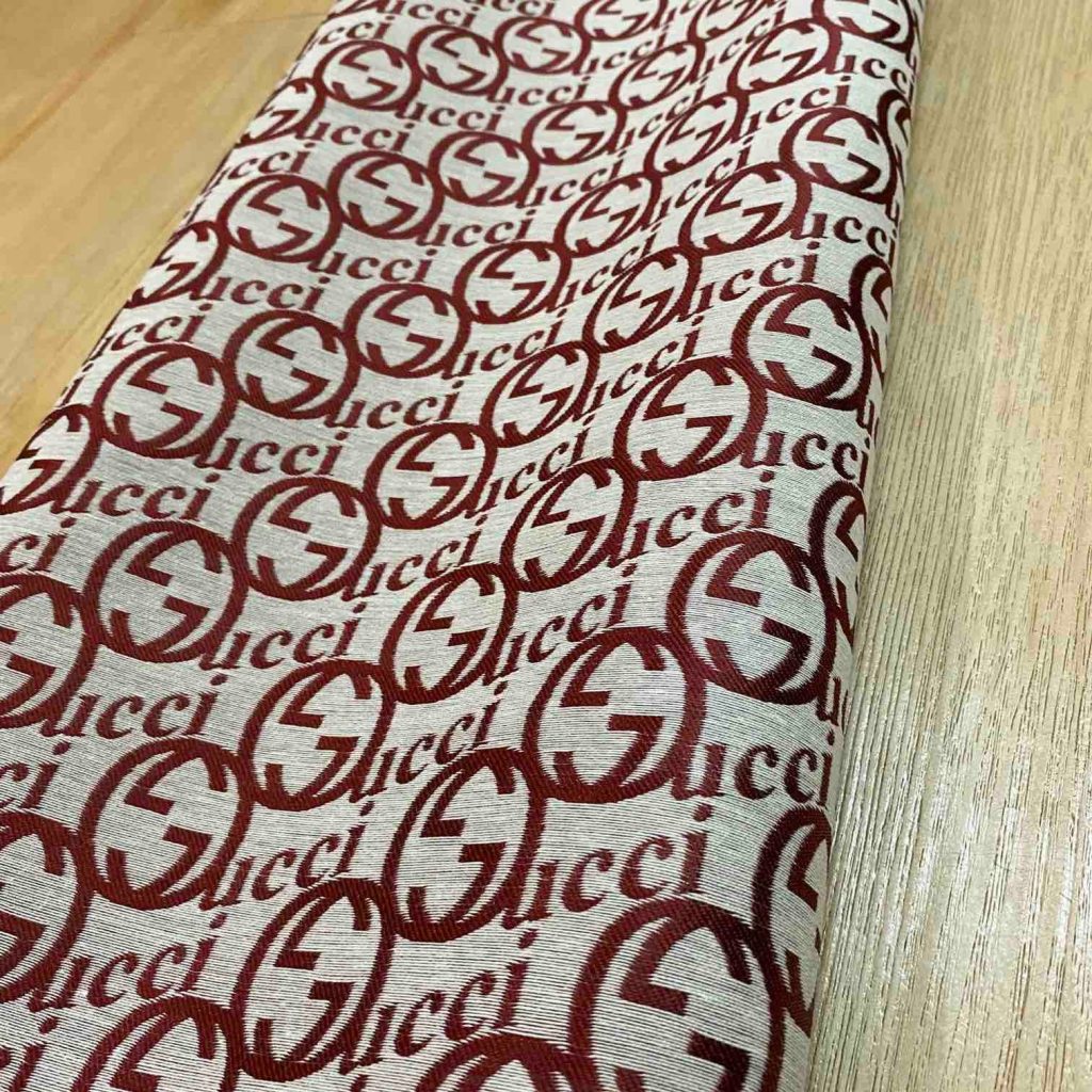 G10 Jacquard Fabric Burgundy on Light Grey editorial product context 2