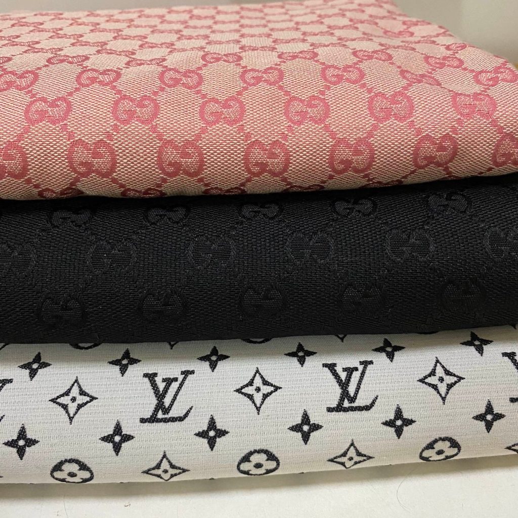 G13 Jacquard Fabric Black and Pink editorial product context 3