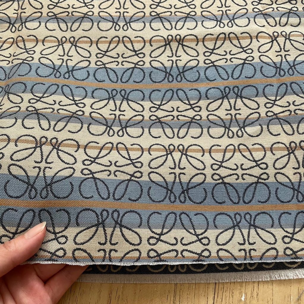 L27 Striped Anagram Jacquard Fabric editorial product context 2