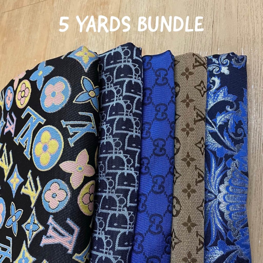 (Clearance Sale) 5 Yards Fabric Bundle Blue editorial product context 1