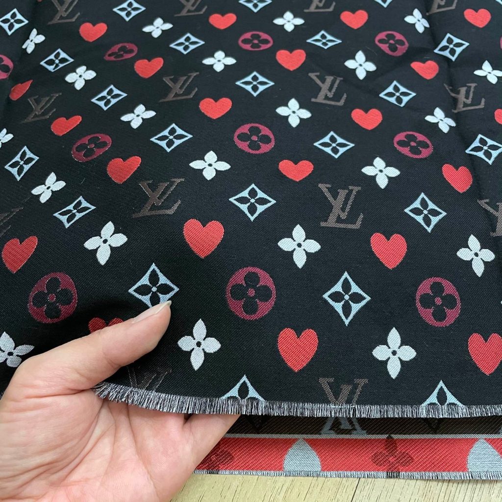 L16 Jacquard Fabric Red Heart editorial product context 1