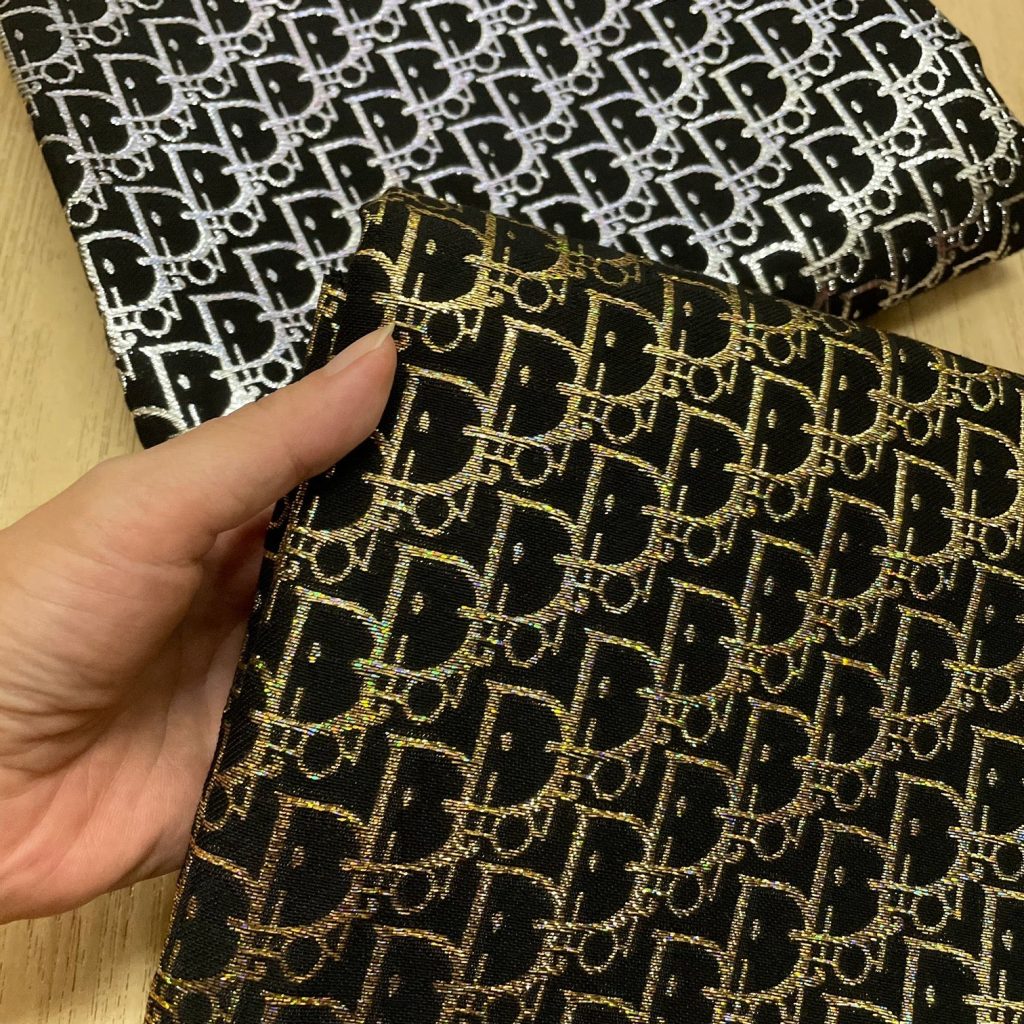 D06 Jacquard Fabric Gold and Silver editorial product context 3