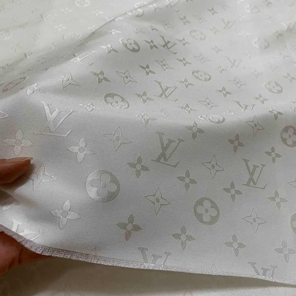 L14 Jacquard Fabric White editorial product context 1