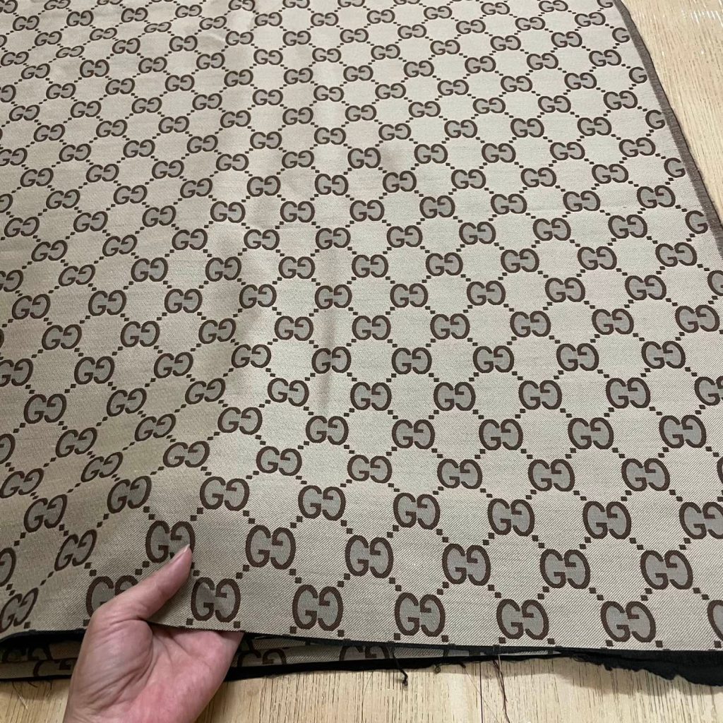 G28 Jacquard Fabric Khaki Large GG editorial product context 3