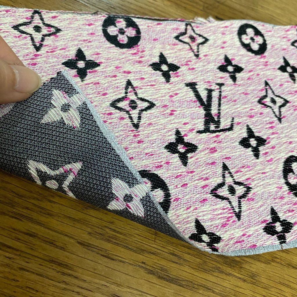 L08 Woven Tweed Fabric Pink editorial product context 3