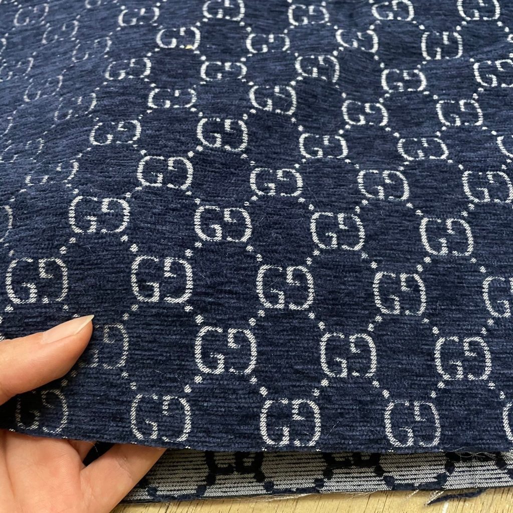 G17 Chenille Jacquard Fabric Deep Blue editorial product context 1