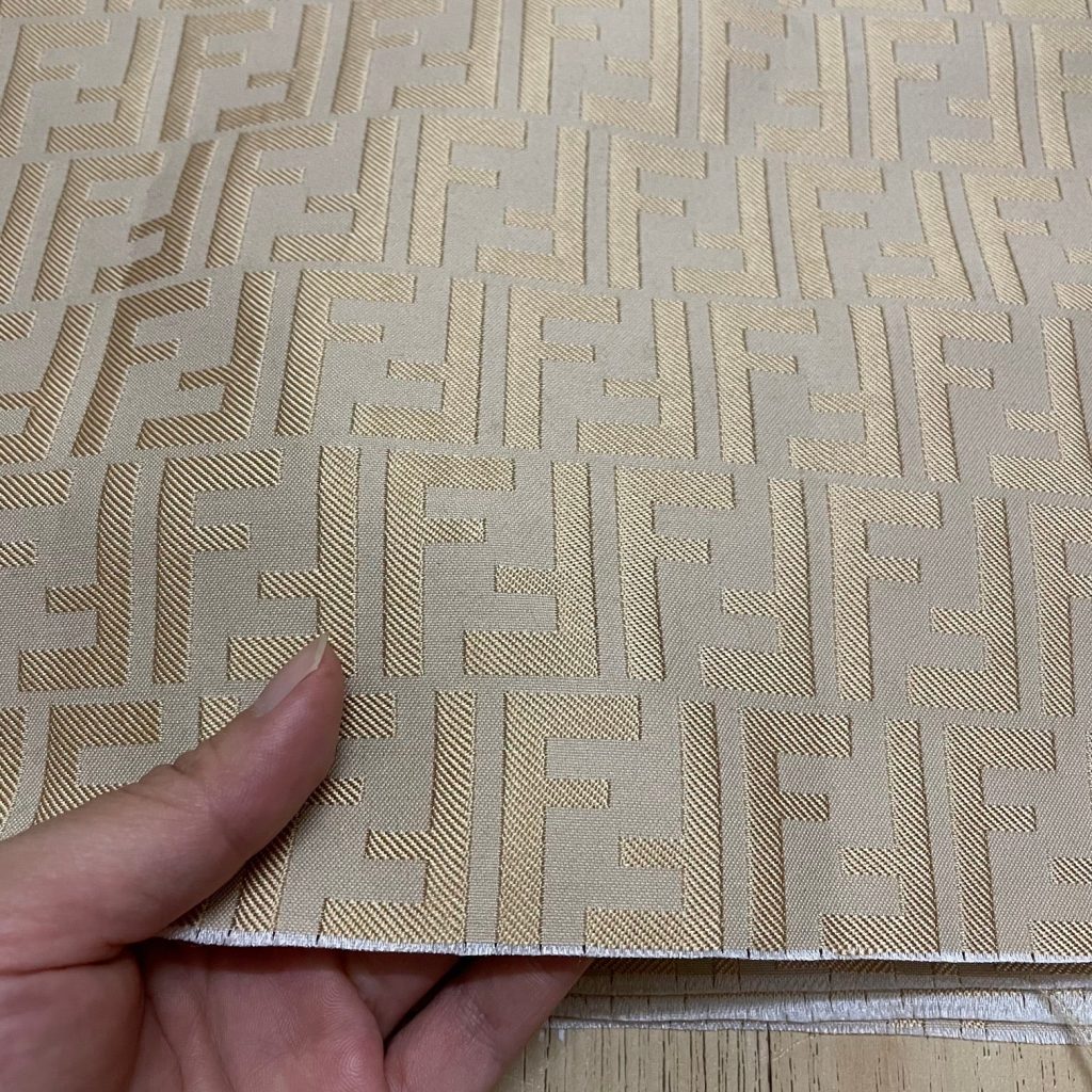 F09 Jacquard Fabric Champagne editorial product context 2