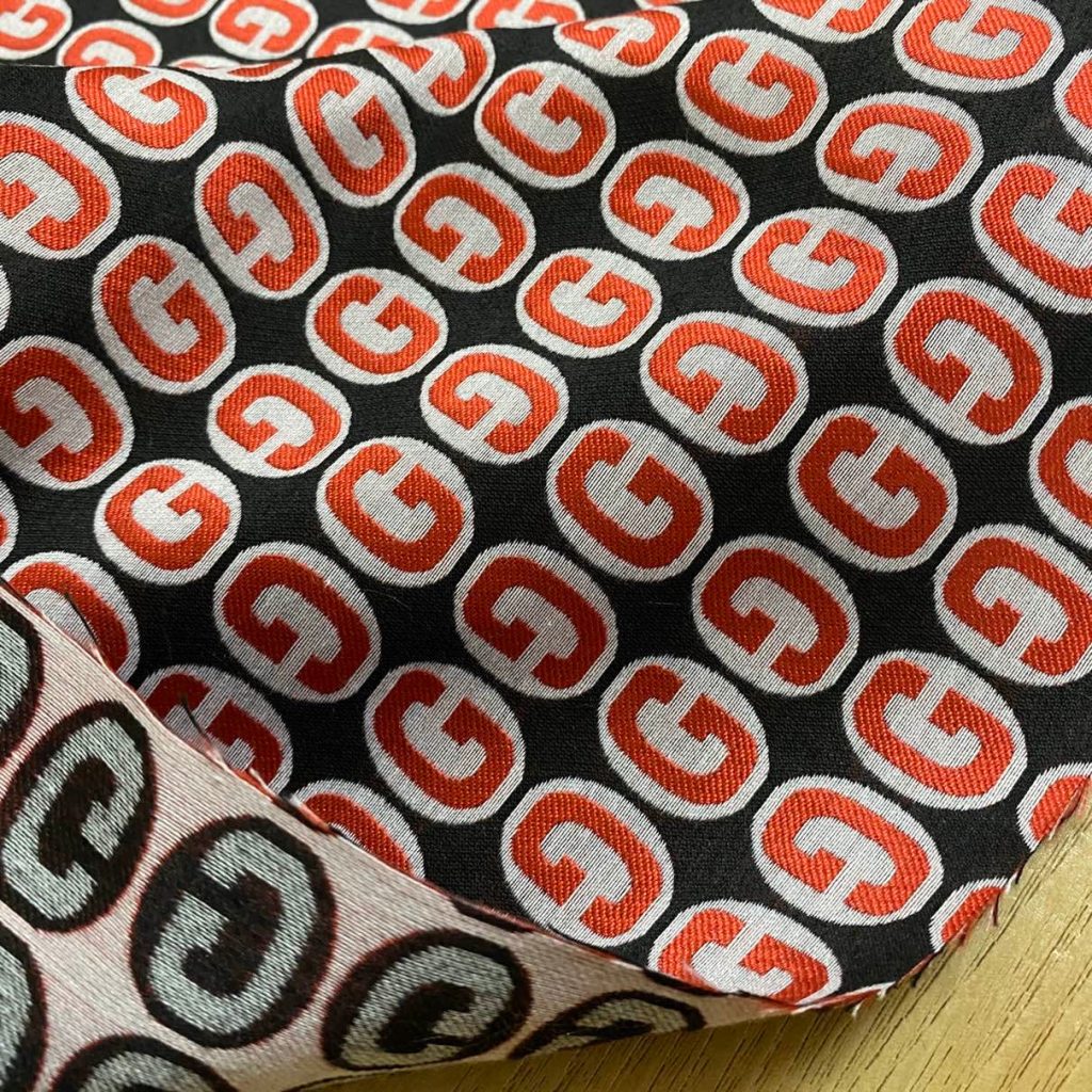 G03 Red G Jacquard Fabric Designer Inspired Fabric editorial product context 1