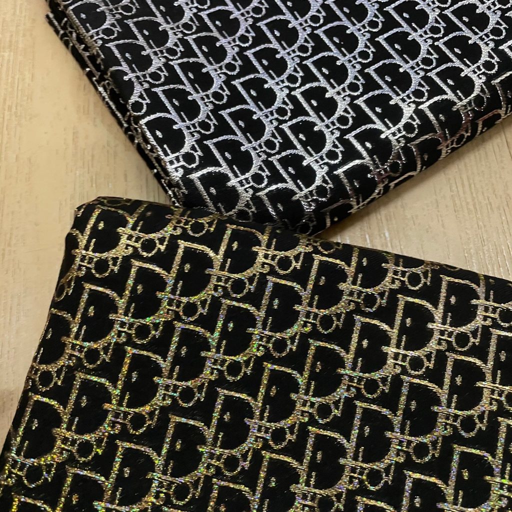 D06 Jacquard Fabric Gold and Silver editorial product context 1