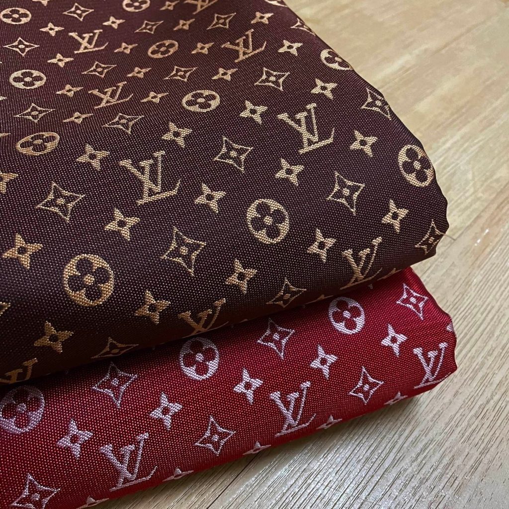 L17 Jacquard Fabric Brown and Red editorial product context 1