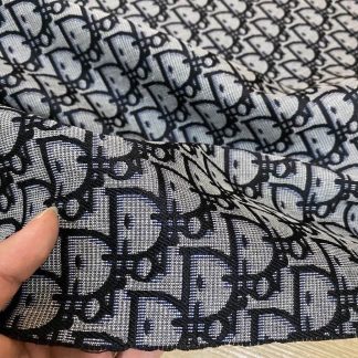 D01 Jacquard Fabric Black and Grey