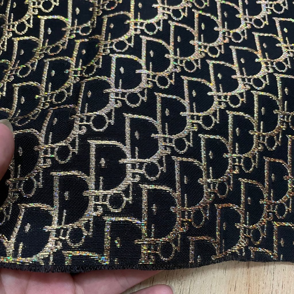 D06 Jacquard Fabric Gold and Silver editorial product context 2