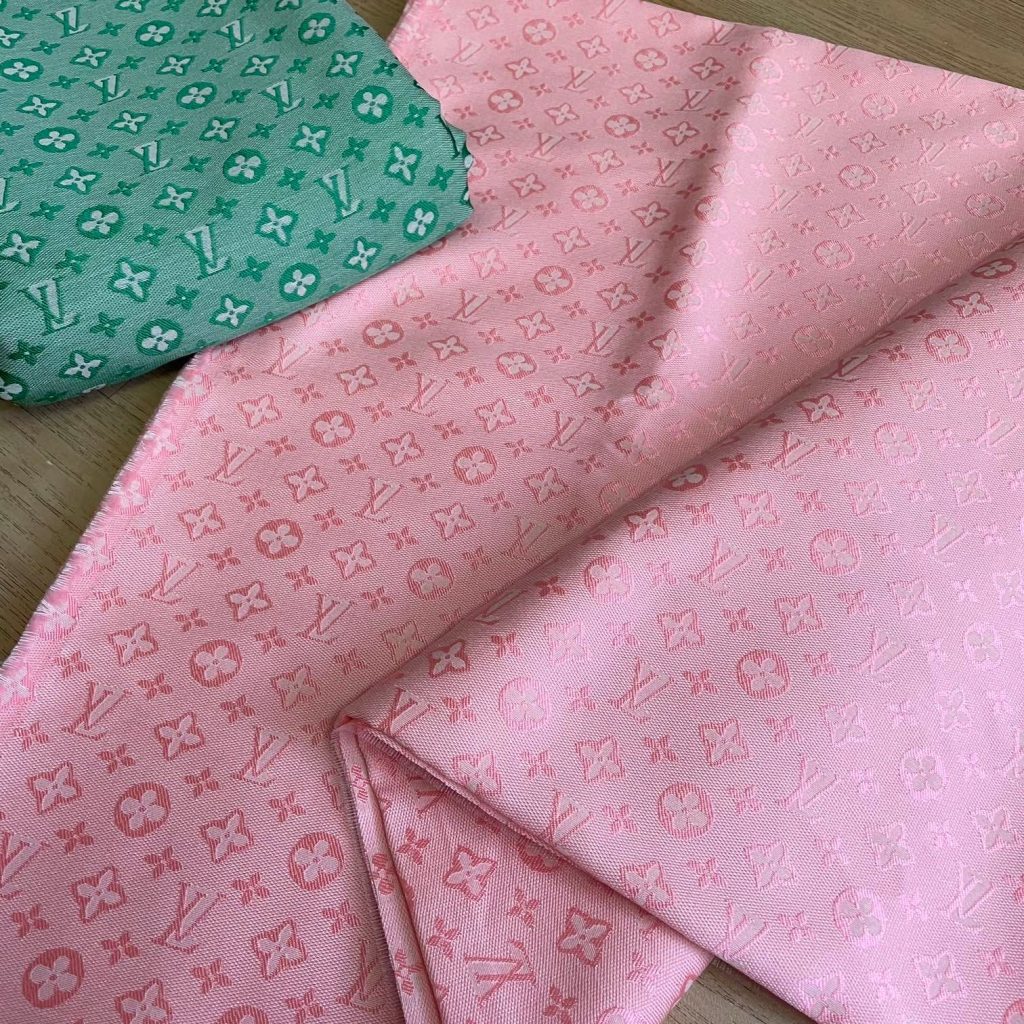 L01 Woven Jacquard Fabric Pink editorial product context 3