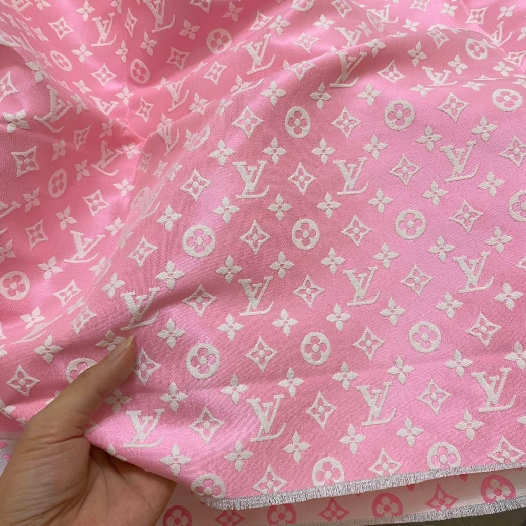 L12 Jacquard Fabric White on Pink editorial product context 2