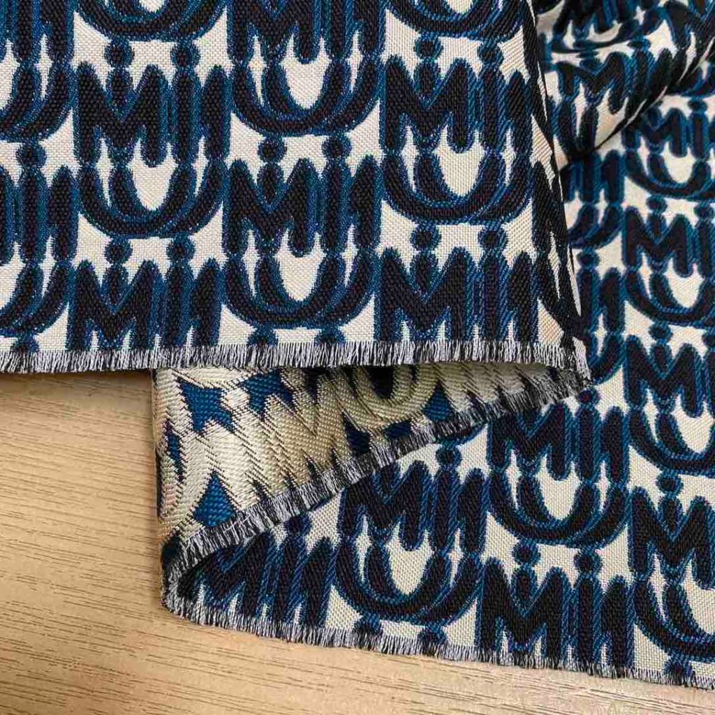 M01 Jacquard Fabric Teal Designer Inspired Fabric editorial product context 1