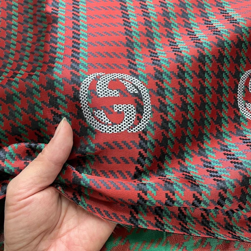 G29 Jacquard Fabric Plaid Red Green editorial product context 1