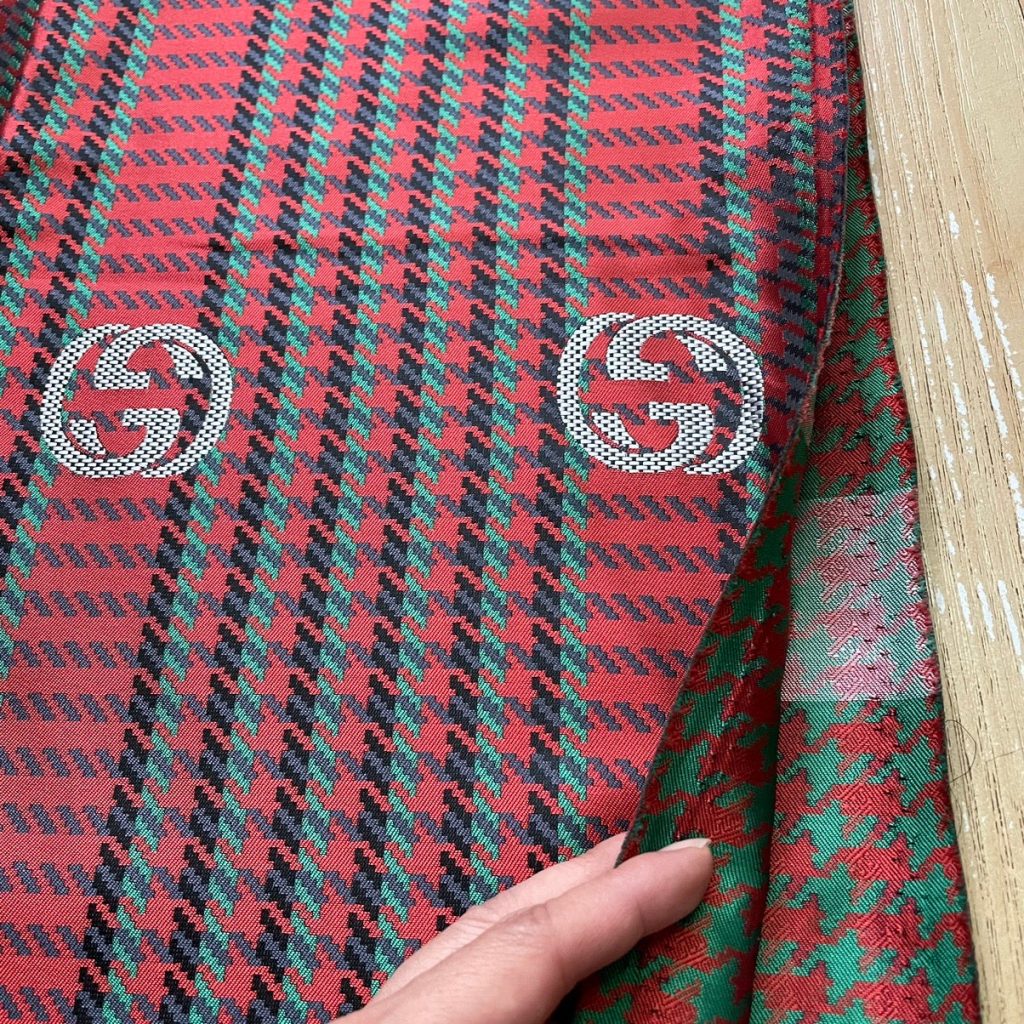 G29 Jacquard Fabric Plaid Red Green editorial product context 3