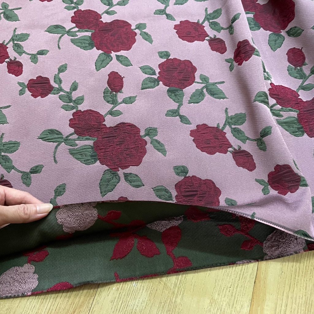 J07 Jacquard Fabric Retro Rose editorial product context 2
