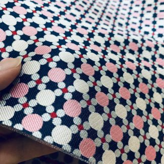 J01 Pink Dots Jacquard Fabric Designer Inspired Brocade Fabric