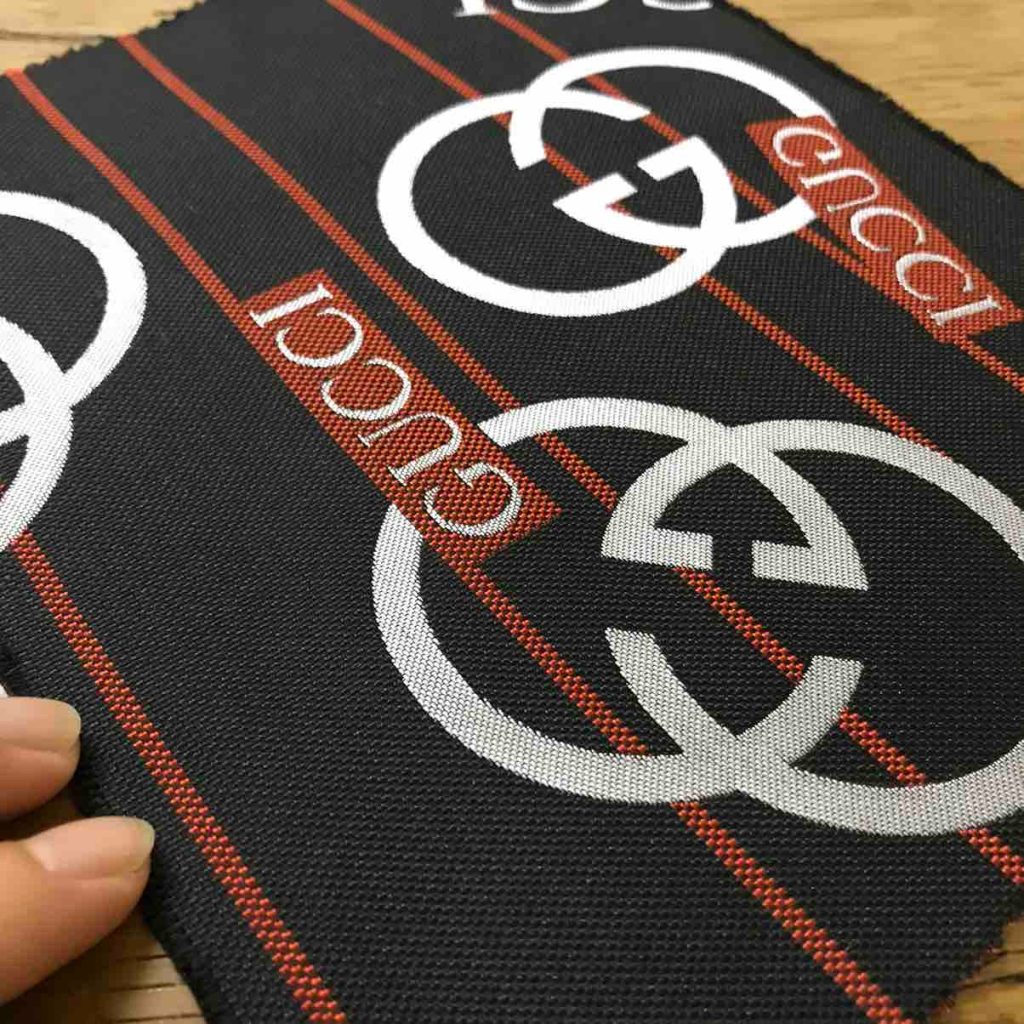 G02 Fabric Jacquard Fabric Black Red White Brocade Fabric editorial product context 1