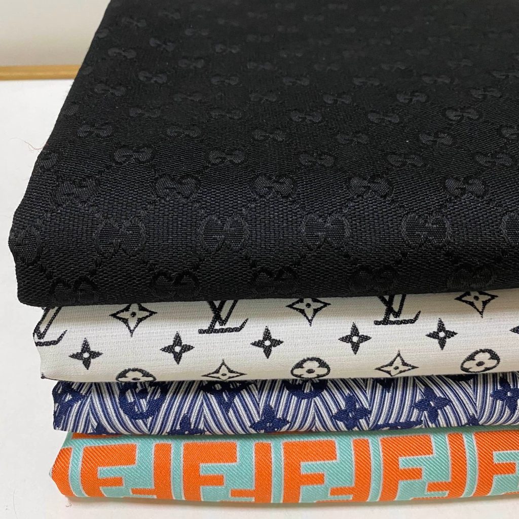 G13 Jacquard Fabric Black and Pink editorial product context 2