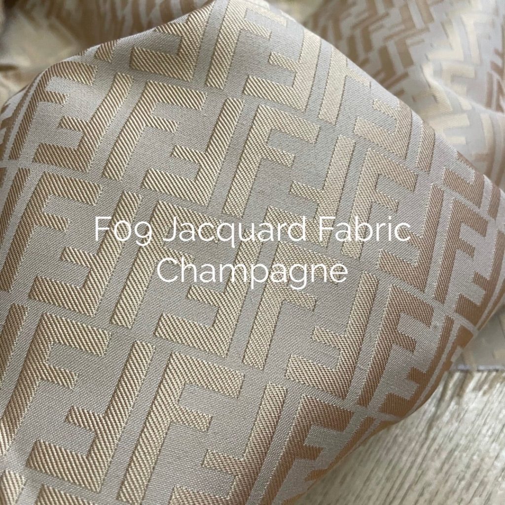 F09 Jacquard Fabric Champagne editorial product context 1