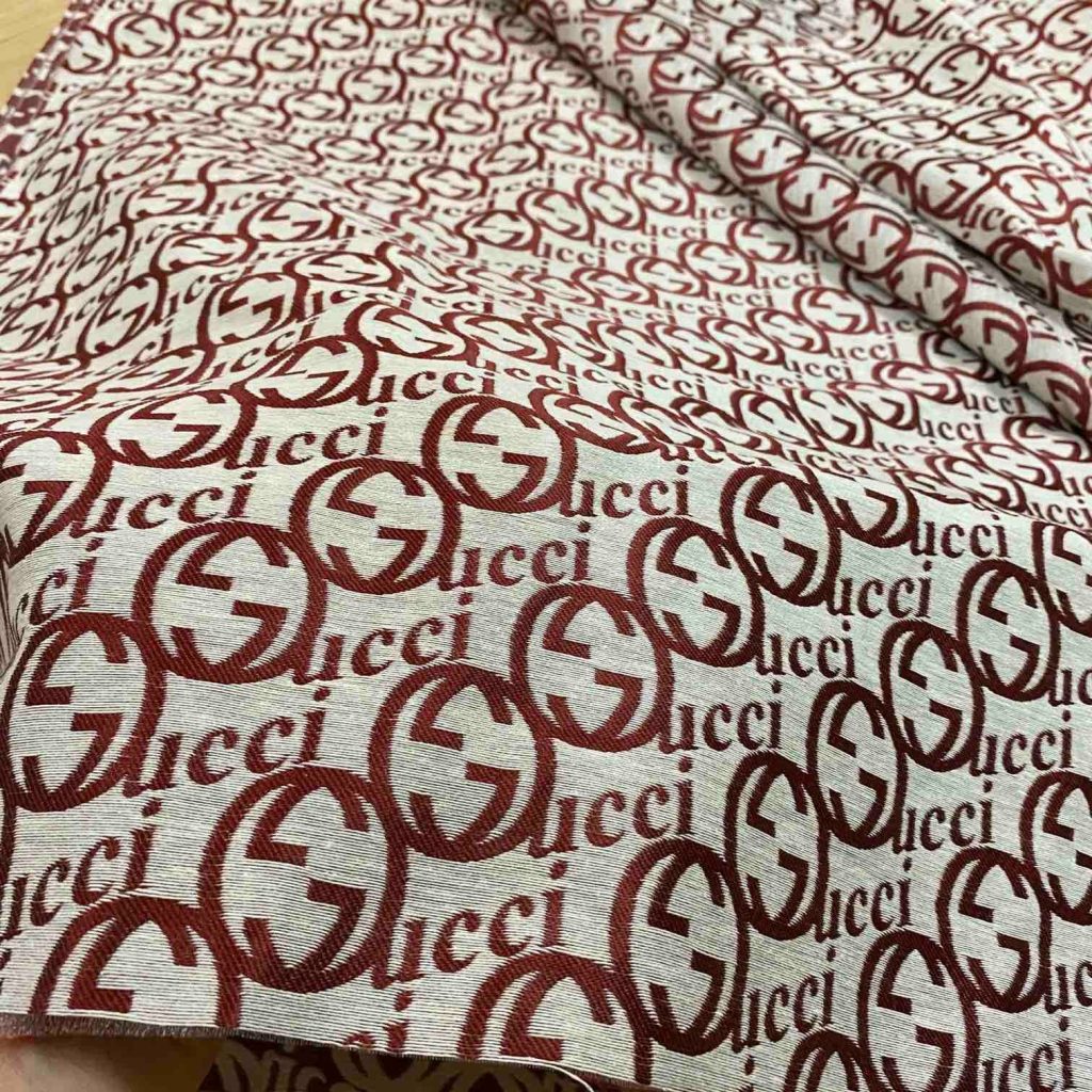 G10 Jacquard Fabric Burgundy on Light Grey editorial product context 3