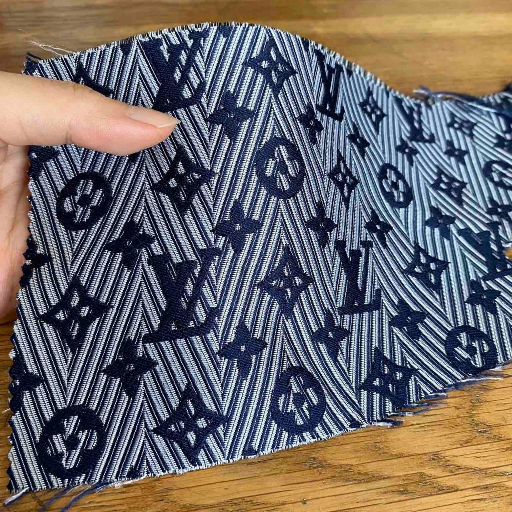 L11 Jacquard Fabric Herringbone Navy editorial product context 1